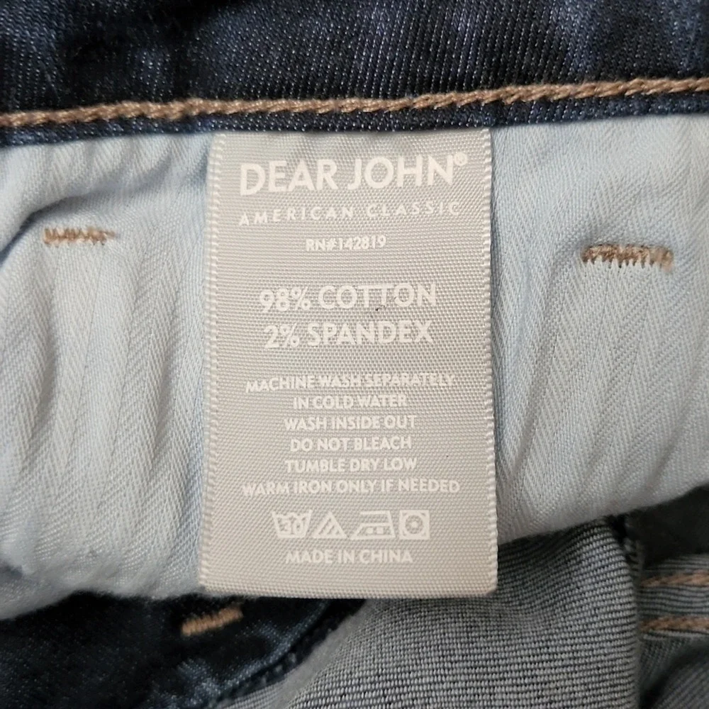 Dear John Raven‎ Womens 3 Snap Raw Hem Jeans Size 27 Zip Button Racing Stripe